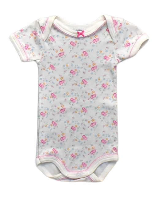 A White Short Sleeve Bodysuits from Petit Bateau in size 0-3M for neutral. (Front View)