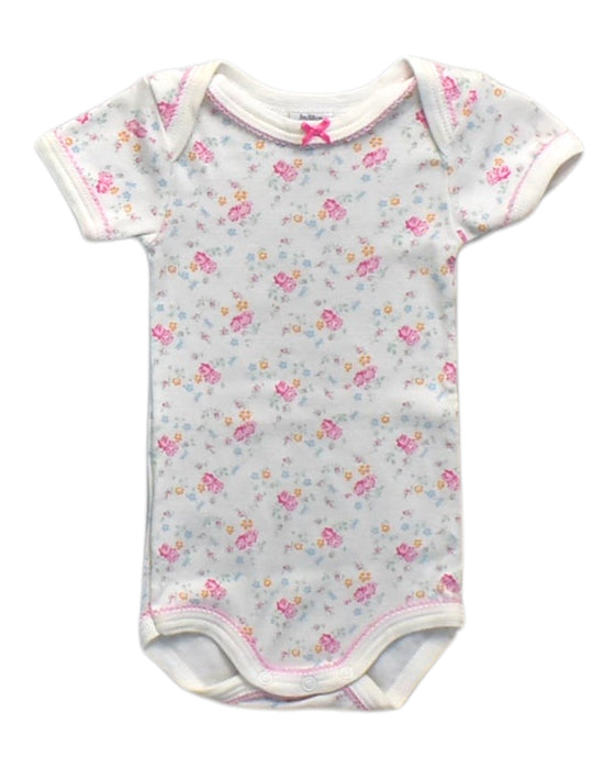 A White Short Sleeve Bodysuits from Petit Bateau in size 0-3M for neutral. (Front View)