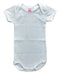 A Blue Short Sleeve Bodysuits from Petit Bateau in size 0-3M for neutral. (Front View)