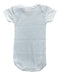 A Blue Short Sleeve Bodysuits from Petit Bateau in size 0-3M for neutral. (Back View)
