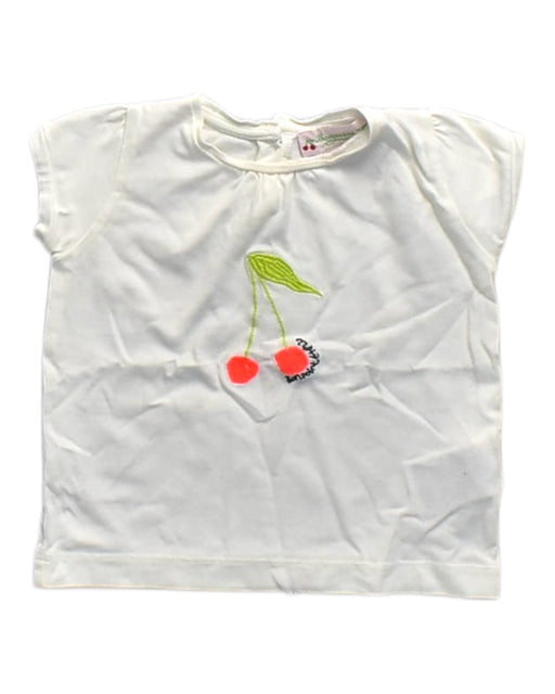 A White Short Sleeve Tops from Bonpoint in size 3-6M for girl. (Front View)