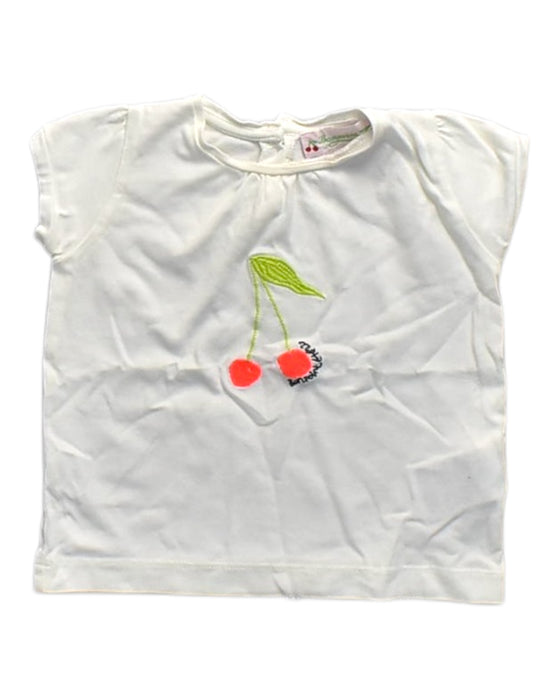A White Short Sleeve Tops from Bonpoint in size 3-6M for girl. (Front View)