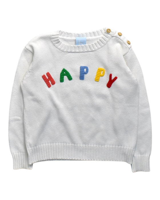 A White Knit Sweaters from Bella Bliss in size 7Y for girl. (Front View)