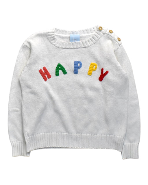 A White Knit Sweaters from Bella Bliss in size 7Y for girl. (Front View)