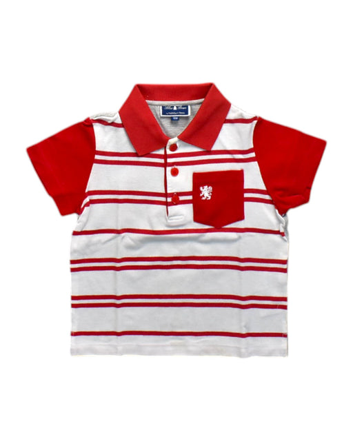 A Red Short Sleeve Polos from Nicholas & Bears in size 12-18M for boy. (Front View)