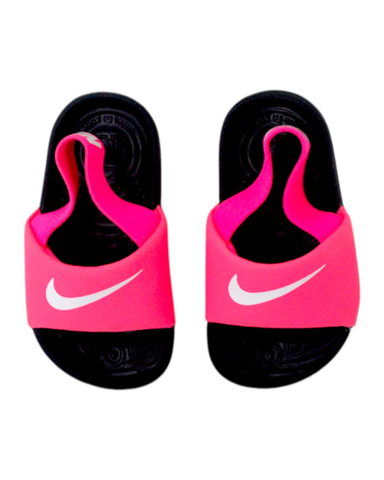 A Pink Sandals from Nike in size 12-18M for girl. (Back View)