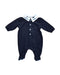 A Navy Long Sleeve Rompers from Emporio Armani in size 0-3M for neutral. (Front View)