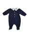 A Navy Long Sleeve Rompers from Emporio Armani in size 0-3M for neutral. (Front View)