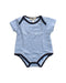 A Blue Short Sleeve Bodysuits from Armani Baby in size 0-3M for neutral. (Front View)