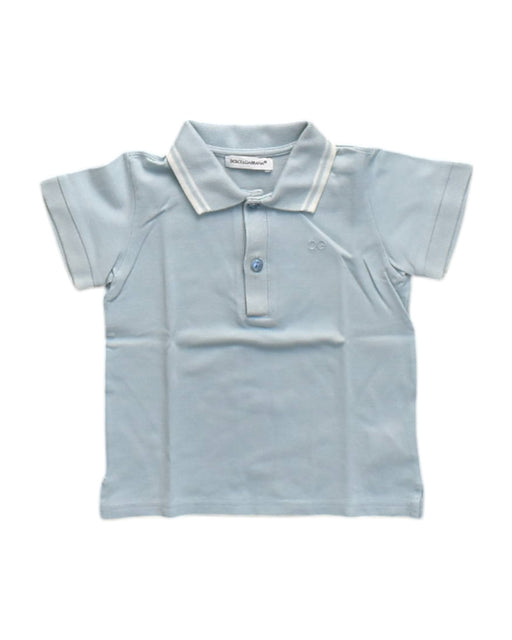 A Blue Short Sleeve Polos from Dolce & Gabbana in size 12-18M for boy. (Front View)
