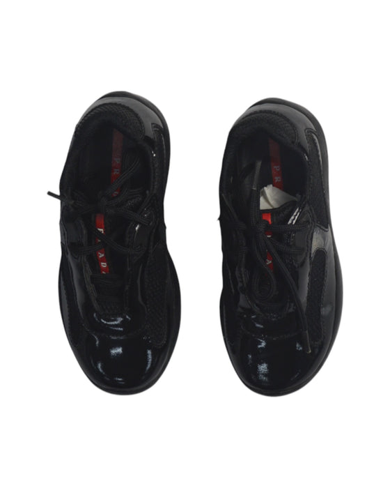 A Black Sneakers from Prada in size 4T for boy. (Back View)