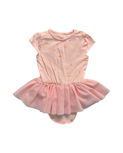 A Pink Short Sleeve Bodysuits from Elly in size 6-12M for girl. (Front View)