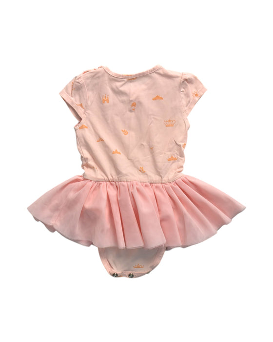 A Pink Short Sleeve Bodysuits from Elly in size 6-12M for girl. (Back View)