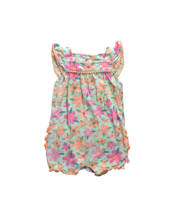 A Multicolour Sleeveless Rompers from RuffleButts in size 3-6M for girl. (Front View)