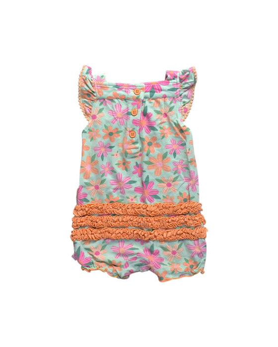 A Multicolour Sleeveless Rompers from RuffleButts in size 3-6M for girl. (Back View)