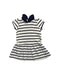A White Short Sleeve Dresses from Petit Bateau in size 6-12M for girl. (Front View)