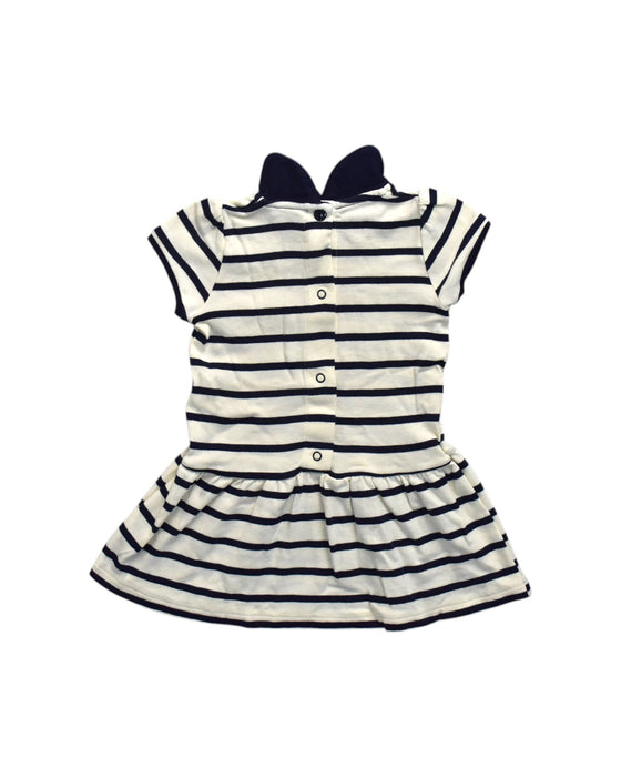 A White Short Sleeve Dresses from Petit Bateau in size 6-12M for girl. (Back View)