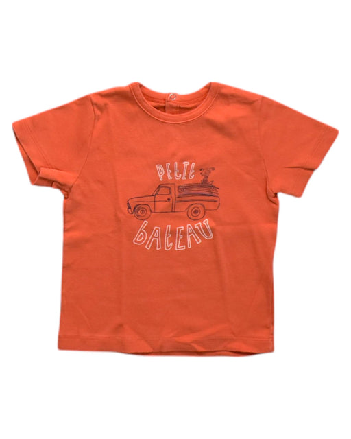 A Orange Short Sleeve T Shirts from Petit Bateau in size 18-24M for neutral. (Front View)