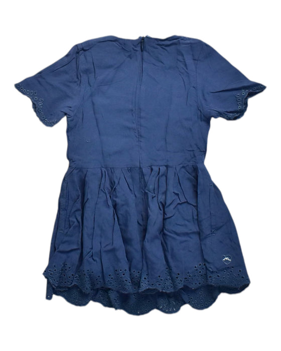A Blue Short Sleeve Dresses from Chateau de Sable in size 12-18M for girl. (Back View)