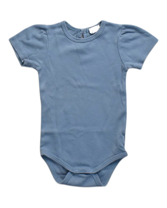 A Blue Short Sleeve Bodysuits from Jamie Kay in size 6-12M for neutral. (Front View)