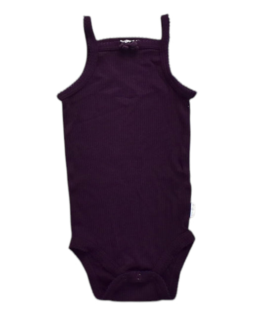 A Burgundy Sleeveless Bodysuits from Jamie Kay in size 6-12M for neutral. (Front View)
