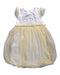 A White Sleeveless Dresses from Le Petit Society in size 4T for girl. (Front View)