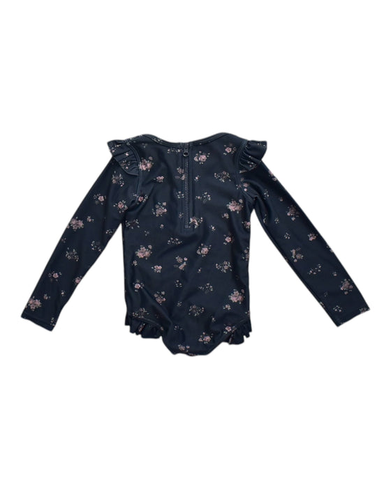 A Navy Long Sleeve Bodysuits from Jamie Kay in size 6-12M for girl. (Back View)