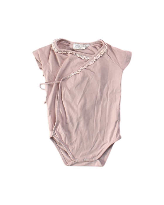 A Pink Sleeveless Bodysuits from Chateau de Sable in size 3-6M for neutral. (Front View)