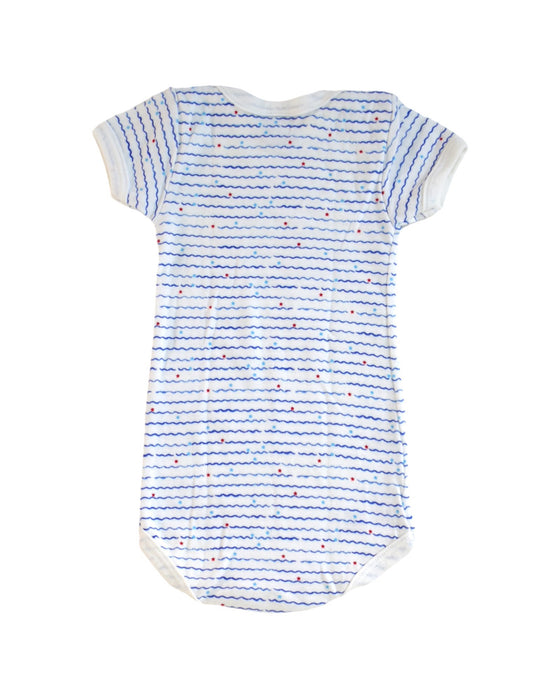 A White Short Sleeve Bodysuits from Petit Bateau in size 3-6M for neutral. (Back View)