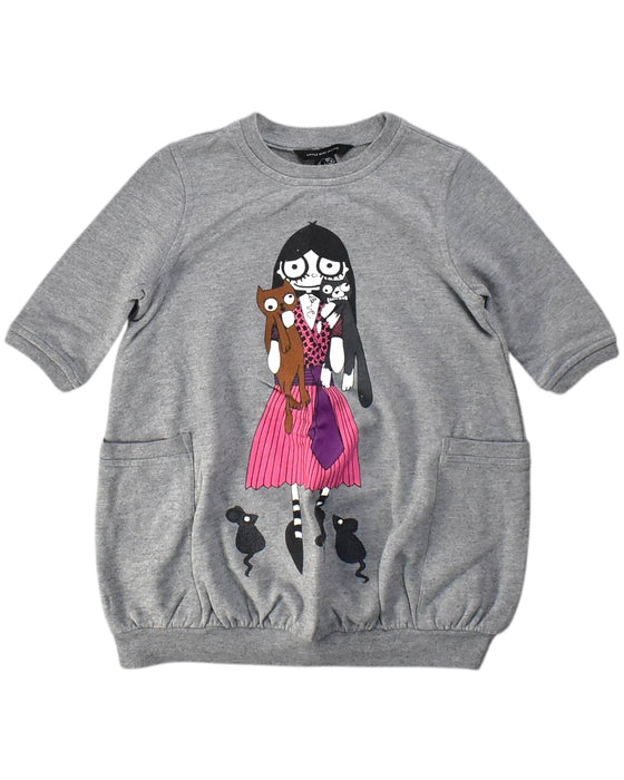 A Grey Sweater Dresses from Little Marc Jacobs in size 6T for girl. (Front View)