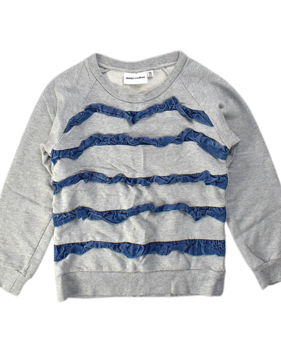 A Grey Crewneck Sweatshirts from Mini Rodini in size 6T for neutral. (Front View)