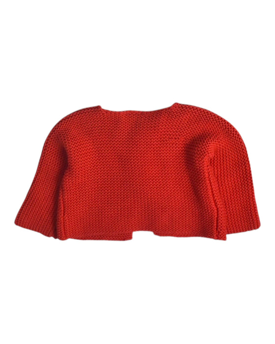 A Red Cardigans from Petit Bateau in size 12-18M for girl. (Back View)
