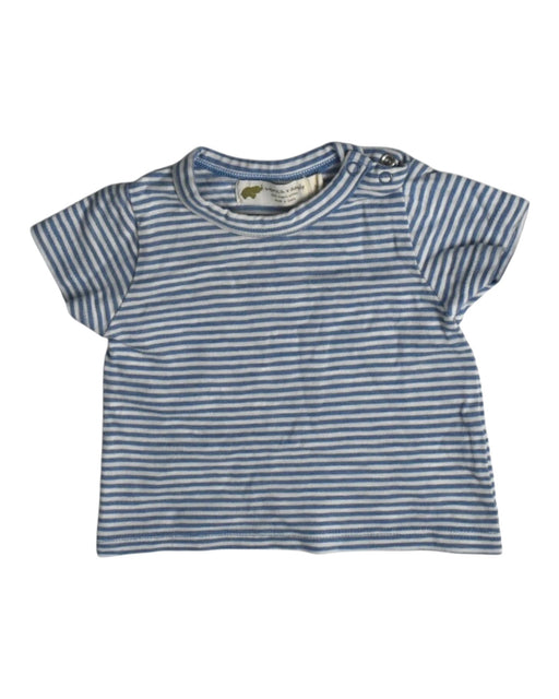 A Blue Short Sleeve T Shirts from Monica + Andy in size 3-6M for girl. (Front View)