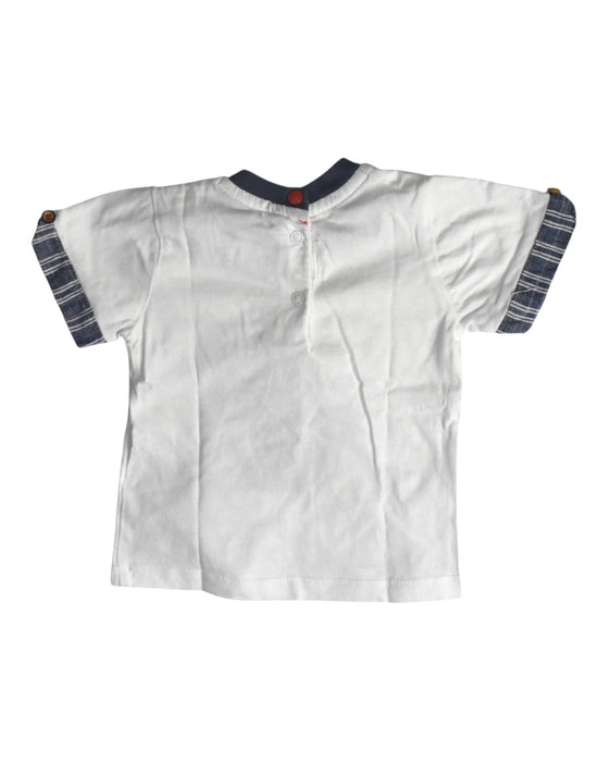 A White Short Sleeve T Shirts from Chicco in size 6-12M for boy. (Back View)