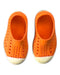 A Orange Slip Ons from Native Shoes in size 3T for neutral. (Back View)