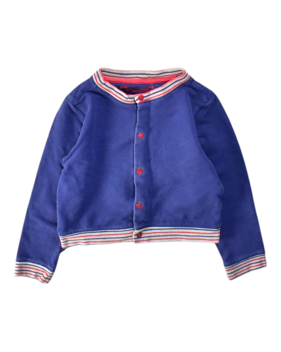 A Blue Buttoned Sweatshirts from Chateau de Sable in size 4T for boy. (Front View)