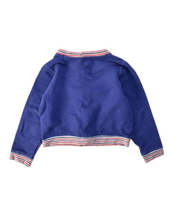 A Blue Buttoned Sweatshirts from Chateau de Sable in size 4T for boy. (Back View)