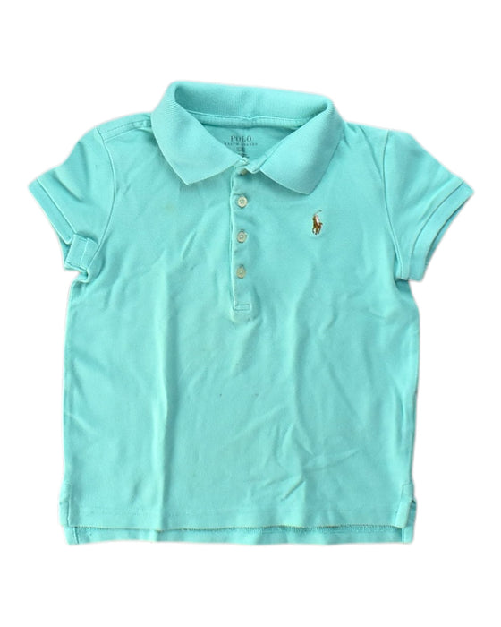 A Blue Short Sleeve Polos from Polo Ralph Lauren in size 6T for neutral. (Front View)