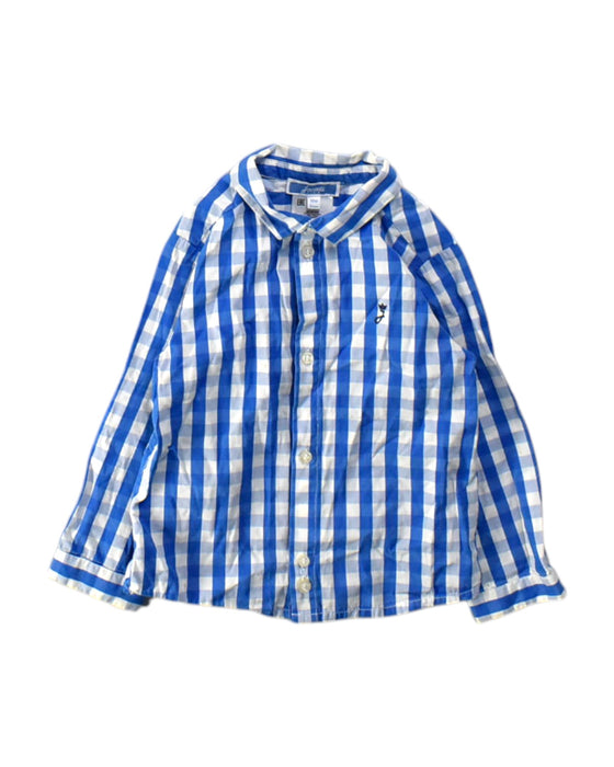 A Blue Long Sleeve Shirts from Jacadi in size 18-24M for boy. (Front View)