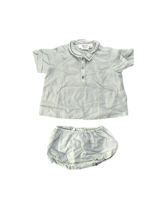 A Green Shorts Sets from Bonpoint in size 12-18M for boy. (Front View)