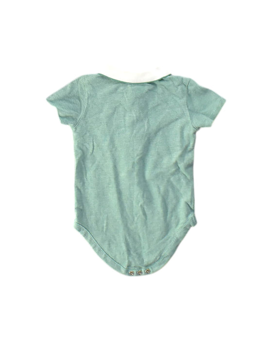 A Green Short Sleeve Bodysuits from Janie & Jack in size 6-12M for boy. (Back View)
