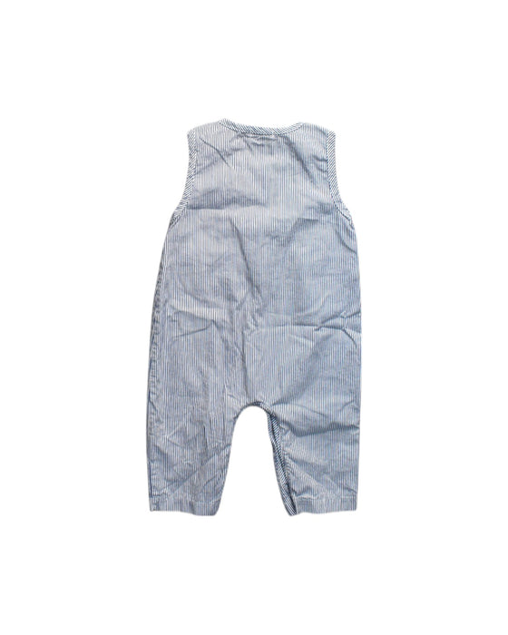 A Blue Long Overalls from Mintini in size 6-12M for neutral. (Back View)