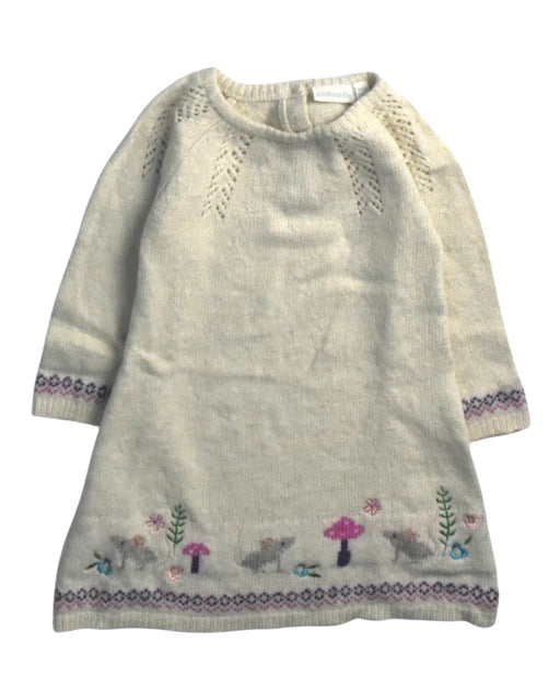 A Ivory Sweater Dresses from Jojo Maman Bébé in size 6-12M for girl. (Front View)