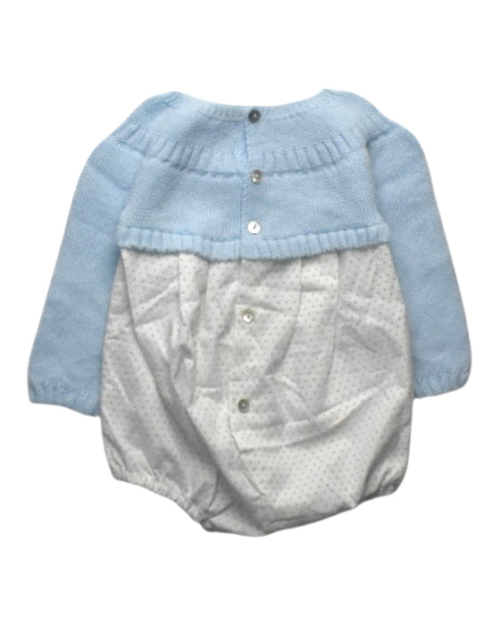 A Blue Long Sleeve Rompers from Mebi Root in size 12-18M for girl. (Back View)