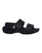 A Black Sandals from Crocs in size 3T for boy. (Front View)