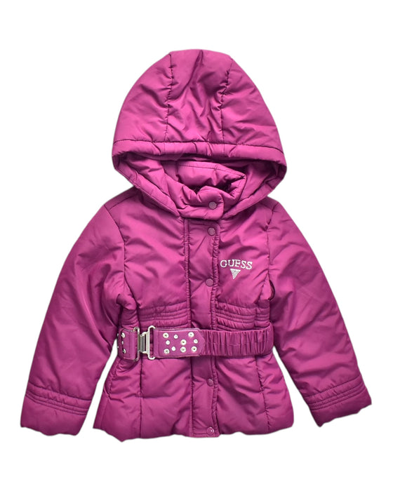 A Pink Puffer/Quilted Coats & Outerwear from Guess in size 3T for girl. (Front View)