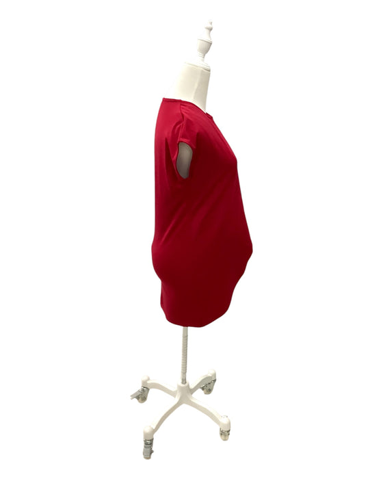A Red Short Sleeve Tops from Mothercot in size Maternity-S for maternity. (Back View)
