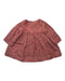 A Red Long Sleeve Dresses from Petit Bateau in size 6-12M for girl. (Front View)
