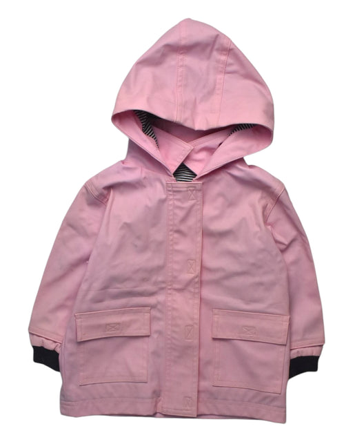 A Pink Rain Jackets from Petit Bateau in size 12-18M for girl. (Front View)