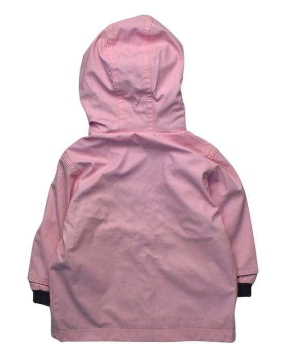 A Pink Rain Jackets from Petit Bateau in size 12-18M for girl. (Back View)